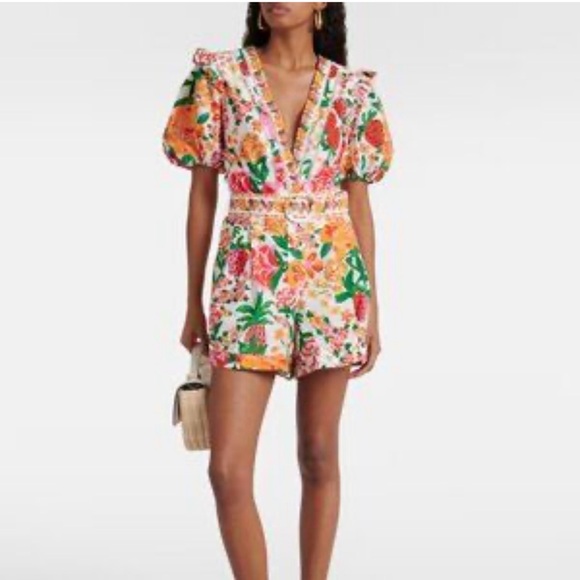 FARM Rio Floral Jumpsuit in Pink and Green - Picture 9 of 15